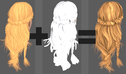 Vertex coloring contributing to the final look (in Maya).